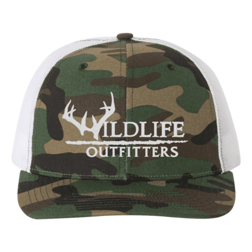 Full Panel Antler Army Camo And White Color Hat