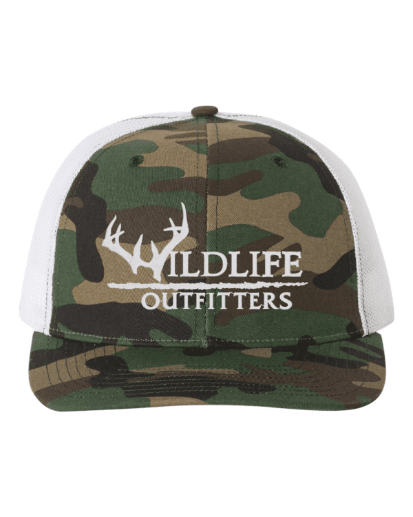 Full Panel Antler Army Camo And White Color Hat