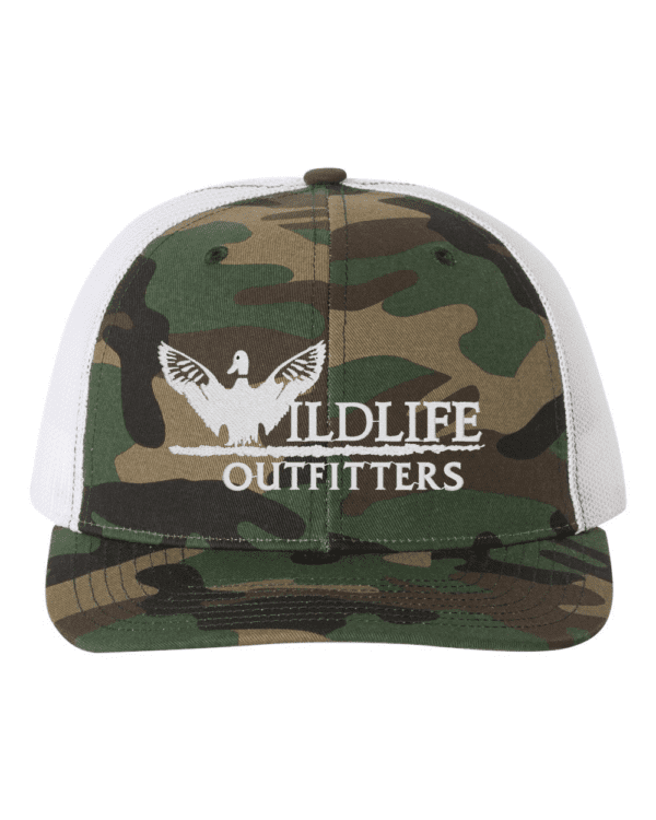 Full Panel Duck Army Camo And White Color Hat