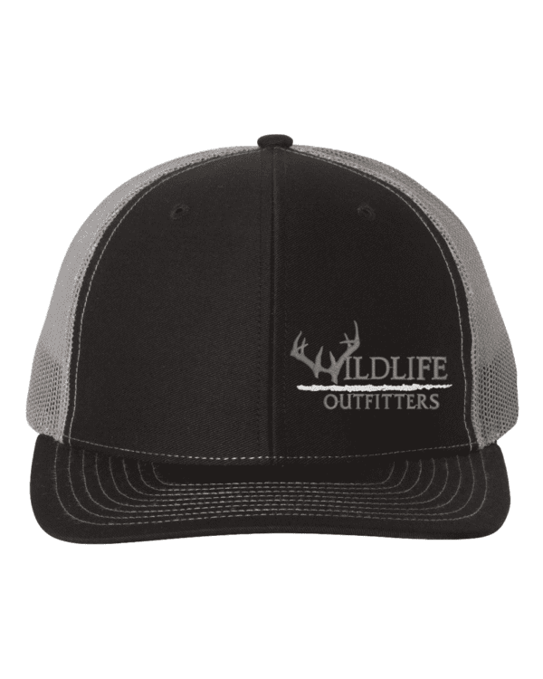 Full Panel Antler Black And Charcoal Color Hat