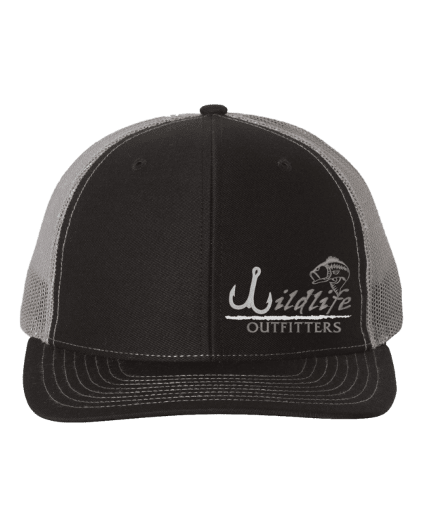 Left Panel Bass Black And Charcoal Color Hat