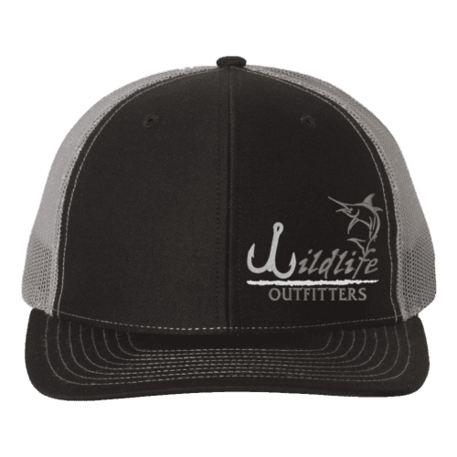 Left Panel Marlin Black And Charcoal Color Hat