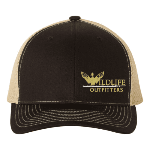 Left Panel Duck Black And Vegas Gold Color Hat