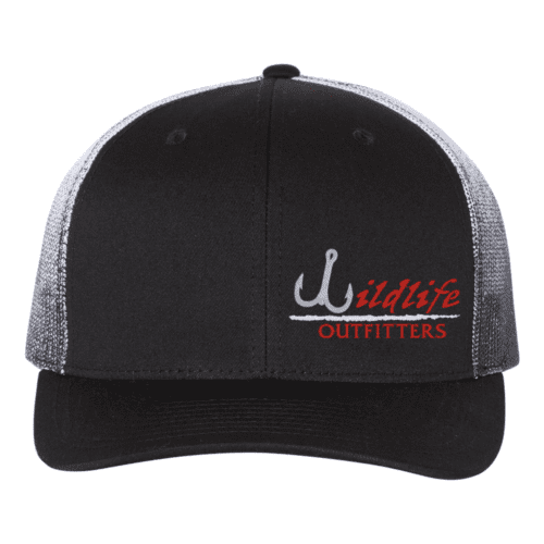 Left Panel Fishing Black And White Fade Hat