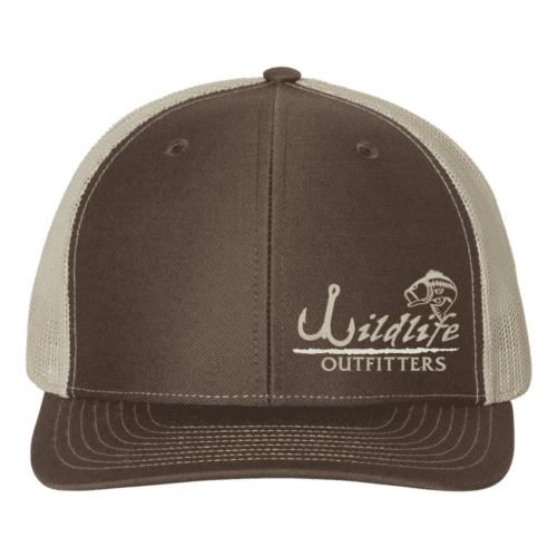 Left Panel Fishing Brown And Khaki Color Hat