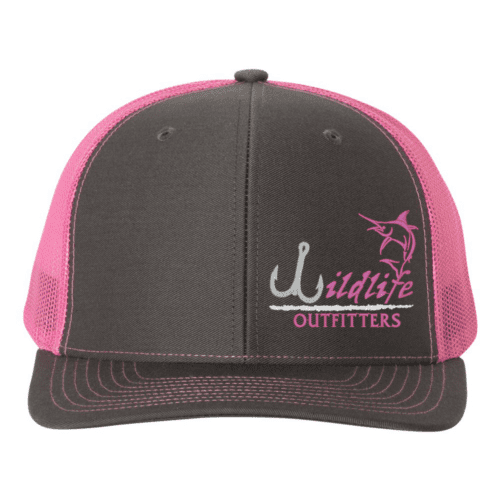 Left Panel Bass Charcoal And Neon Pink Color Hat
