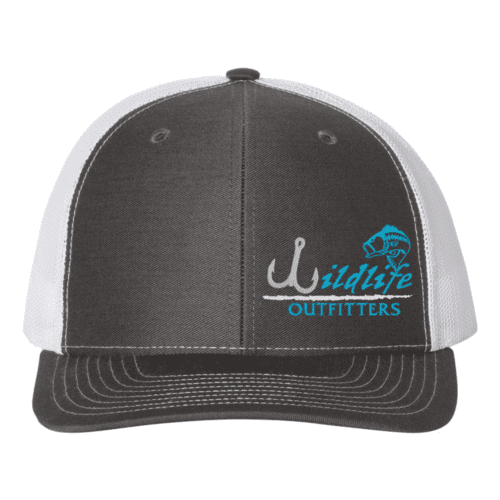 Left Panel Fishing Charcoal And White Color Fishing Hat