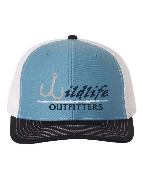 Left Panel Fishing Columbia Blue, White And Navy Hat