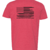 American Flag Youth Shirt Back With Short Sleeves