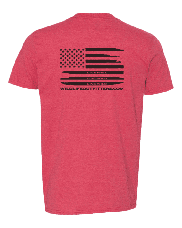 American Flag Youth Shirt Back With Short Sleeves