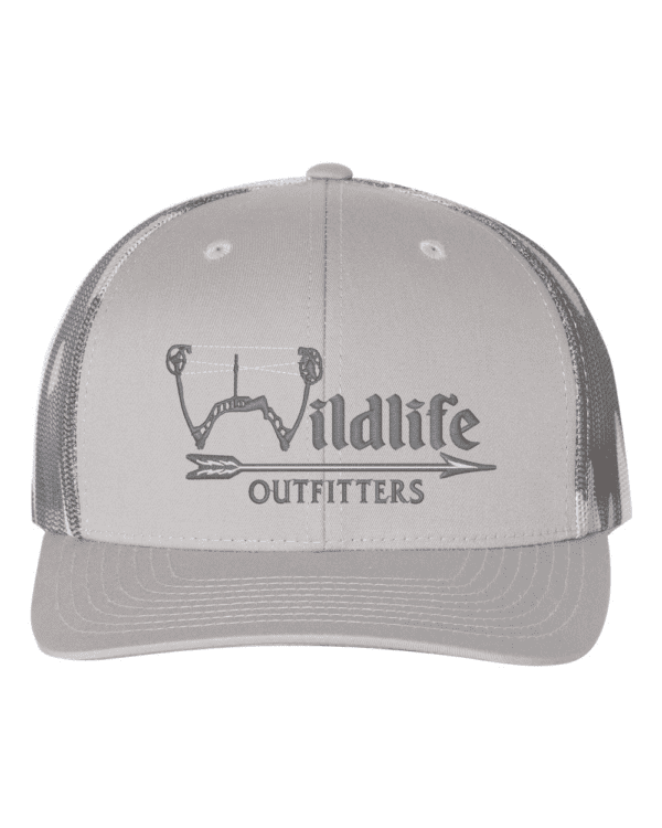 Full Panel Bow Grey And Grey Camo Color Hat