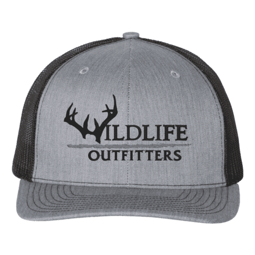 Full Panel Antler Heather Grey And Black Color Hat