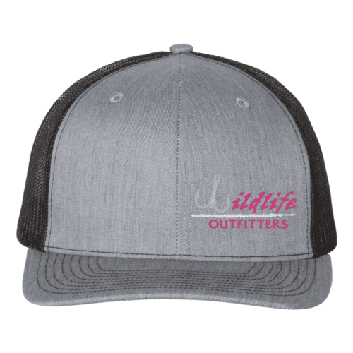 Left Panel Fishing Heather Grey And Black Color Hat