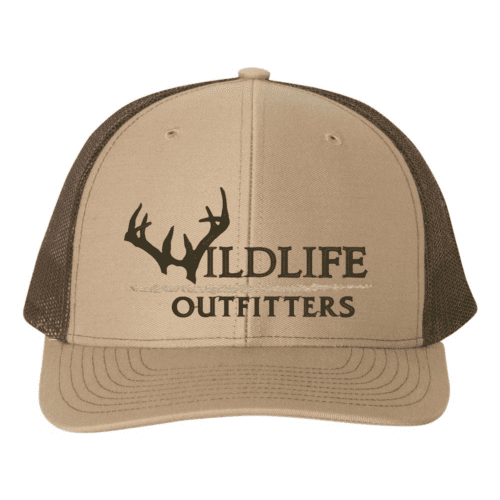 Full Panel Antler Khaki And Coffee Color Hat