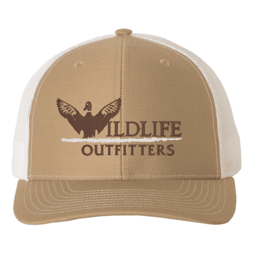 Left Panel Antler Khaki And White Color Hat