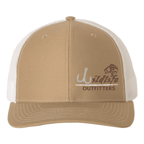 Left Panel Marlin Khaki And White Color Hat