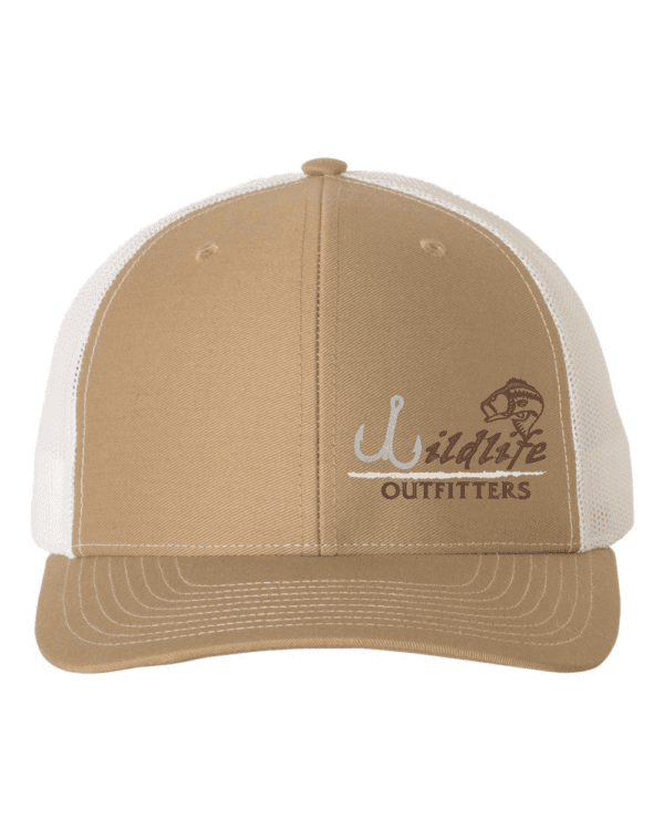 Left Panel Marlin Khaki And White Color Hat