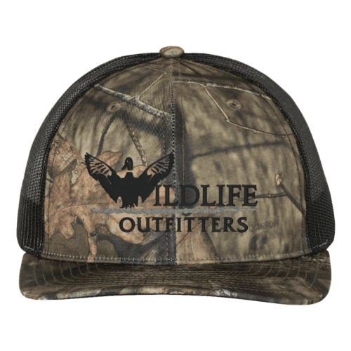 Full Panel Mossy Oak Country And Black Color Duck Hat
