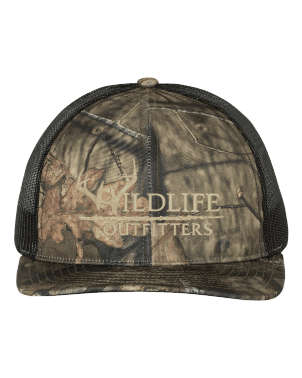 Full Panel Antler Mossy Oak Country And Black Color Hat