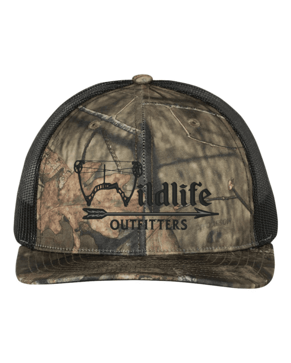 Full Panel Mossy Oak Country And Black Color Bow Hat