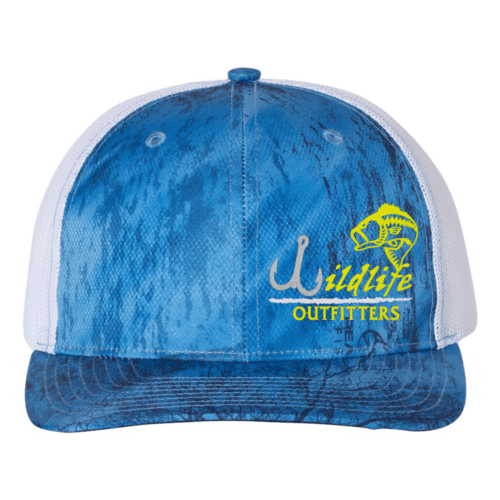 Left Panel Bass Realtree Fishing Light Blue And White Hat