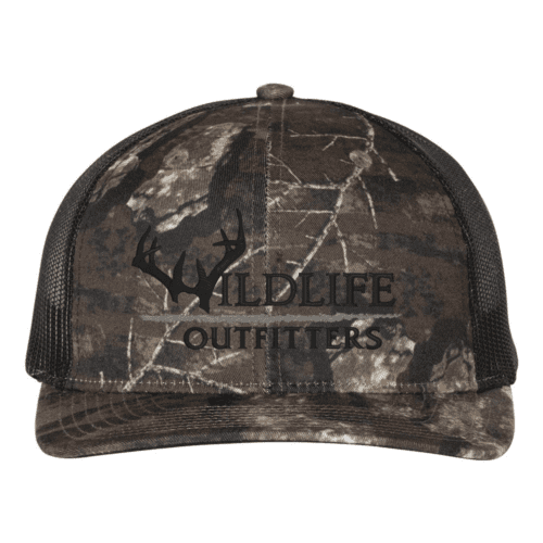 Full Panel Realtree Timber And Black Color Antler Hat