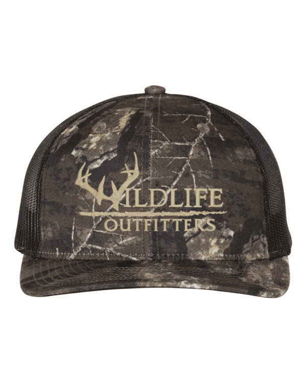 Full Panel Antler Realtree Timber And Black Color Hat