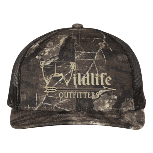 A camouflage print cap