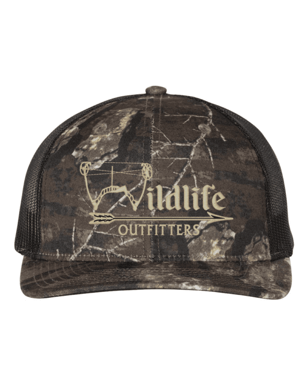 A camouflage print cap