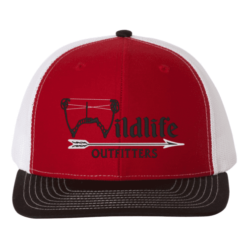Full Panel Bow Red And White And Black Color Hat