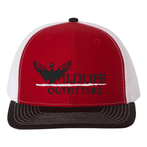 Full Panel Duck Red And White And Black Color Hat