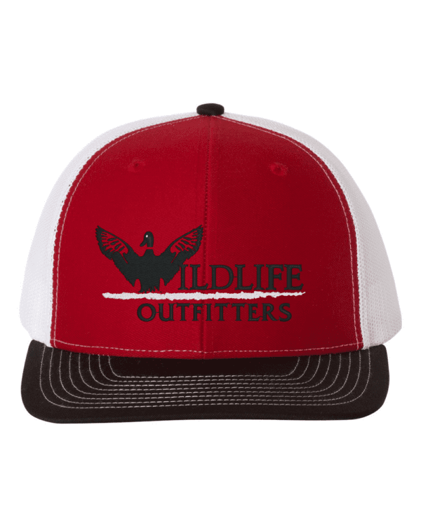 Full Panel Duck Red And White And Black Color Hat