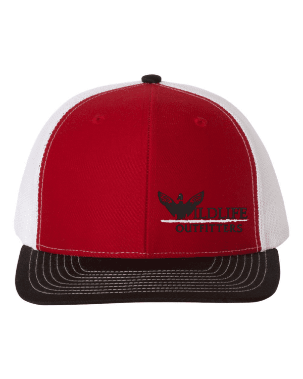 Left Panel Duck Red And White And Black Color Hat
