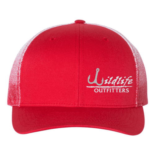Left Panel Fishing Red And White Fade Hat