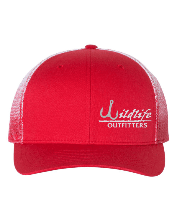 Left Panel Fishing Red And White Fade Hat