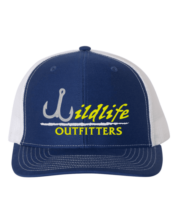 Full Panel Fishing Royal And White Color Hat
