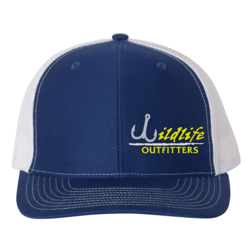 Left Panel Fishing Royal And White Color Hat