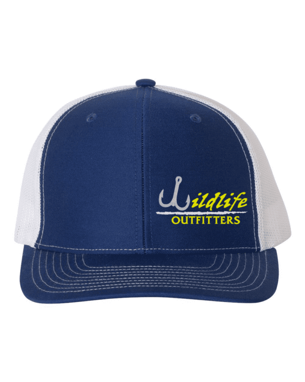 Left Panel Fishing Royal And White Color Hat
