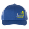 Left Panel Bass Royal And White Fade Hat