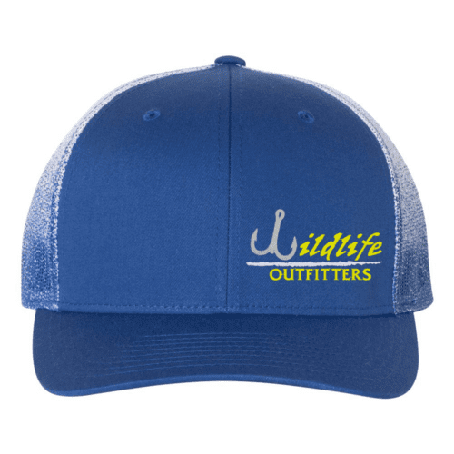 Left Panel Fishing Royal And White Fade Hat