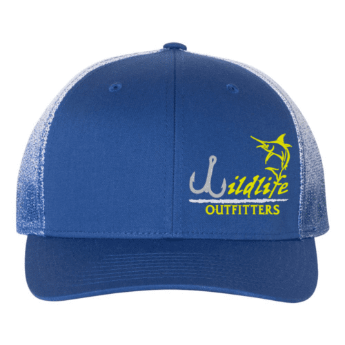 Full Panel Fishing Royal And White Fade Hat