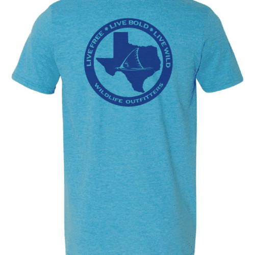 Back View Of Texas Redfish Shirt With Short Sleeves
