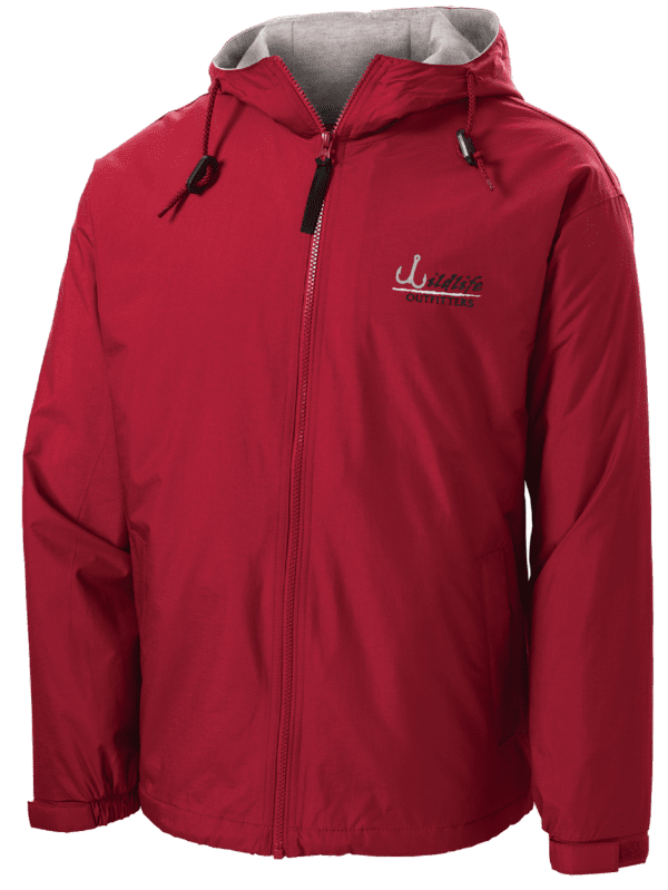 Windbreaker Red Jacket With Port Pockets
