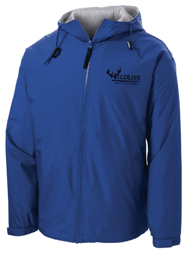 Windbreaker Royal Blue Jacket With Slash Pockets